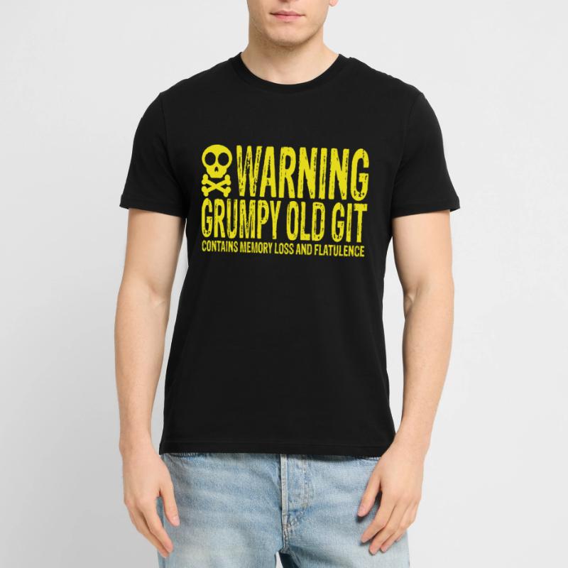 Warning Grumpy Old Git T-shirt bio CRAFTER Stanley Stella Unisexe