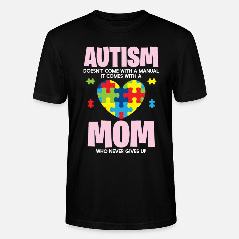 Autisme - Maman Est Fier - T-shirt bio CRAFTER Stanley Stella Unisexe - noir