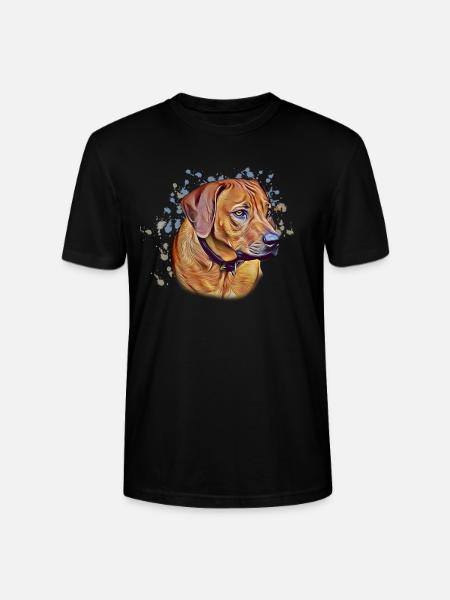 Rhodesian Ridgeback Portrait Hundebesitzer - Stanley/Stella Unisex Bio-T-Shirt CRAFTER - Schwarz