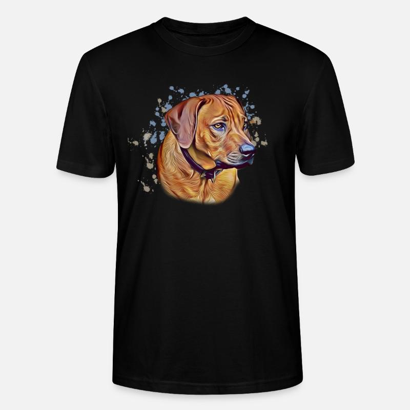 Rhodesian Ridgeback Portrait Hundebesitzer - Stanley/Stella Unisex Bio-T-Shirt CRAFTER - Schwarz