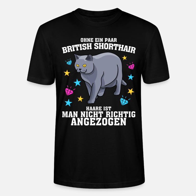 Britisch Kurzhaar - Stanley/Stella Unisex Bio-T-Shirt CRAFTER - Schwarz