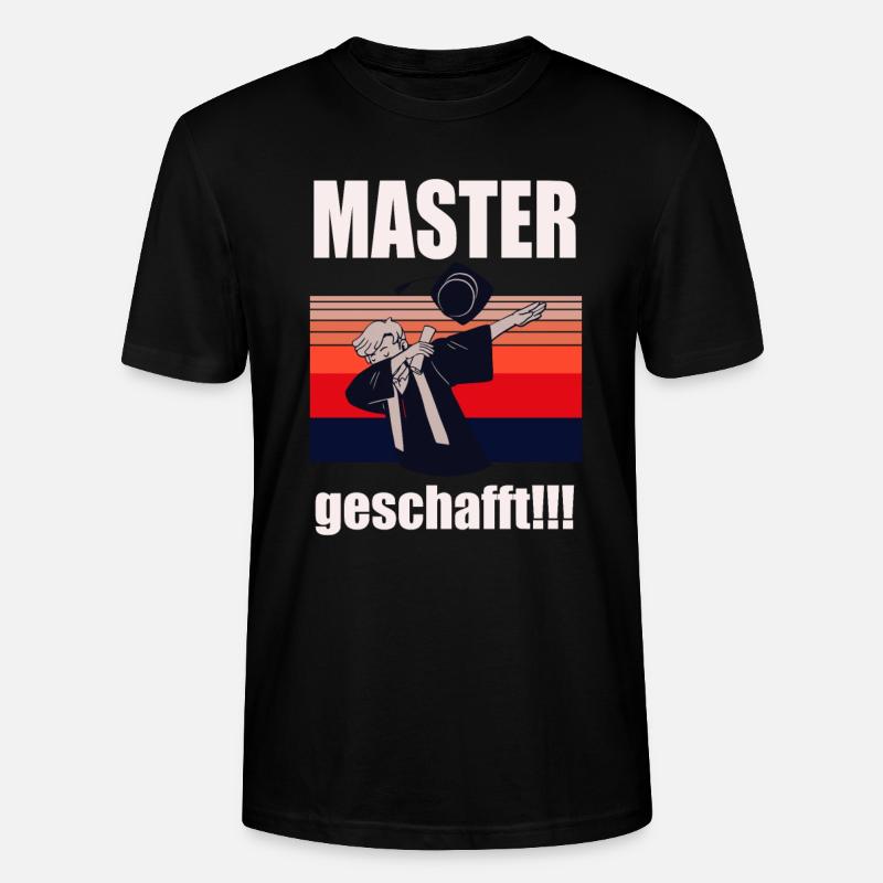 Master Geschafft Masterabschluss Geschenk - Stanley/Stella Unisex Bio-T-Shirt CRAFTER - Schwarz