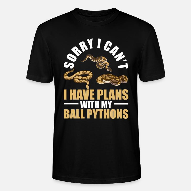 Pläne Mit Meinen Königspythons Schlangenboa - Stanley/Stella Unisex Bio-T-Shirt CRAFTER - Schwarz