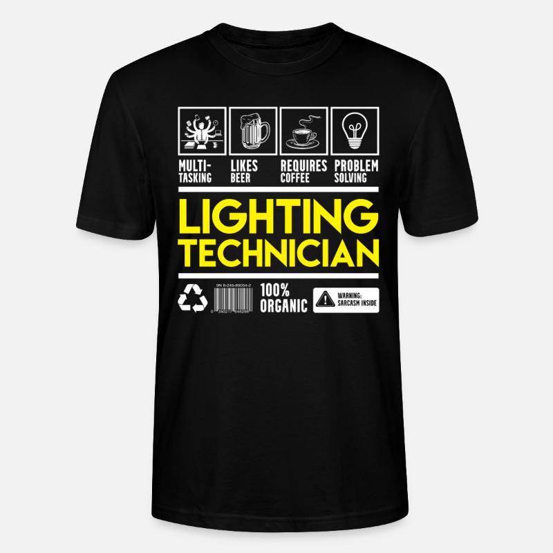 Licht Techniker - Stanley/Stella Unisex Bio-T-Shirt CRAFTER - Schwarz