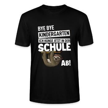 Schulanfang - Stanley/Stella Unisex Bio-T-Shirt CRAFTER - Schwarz - Vorne - Alina (178cm) & Michal (187cm)