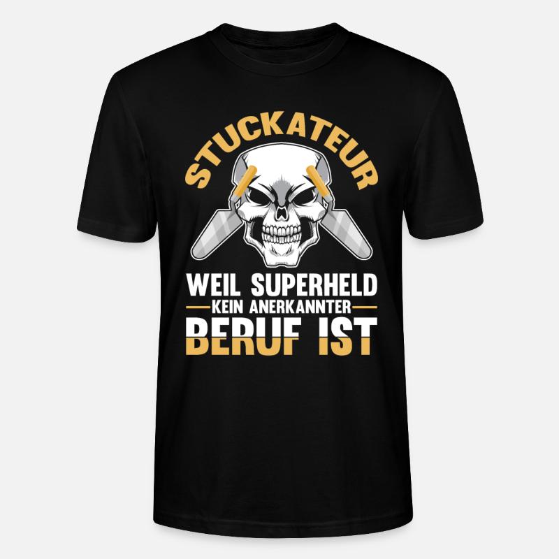 Stuckateur Verputzer Spachtel - Stanley/Stella Unisex Bio-T-Shirt CRAFTER - Schwarz