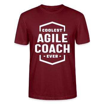 Titre du poste de coach agile - T-shirt bio CRAFTER Stanley Stella Unisexe - bordeaux - Devant - Alina (178cm) & Michal (187cm)