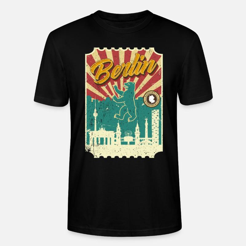 Berlin - Stanley/Stella Unisex Bio-T-Shirt CRAFTER - Schwarz
