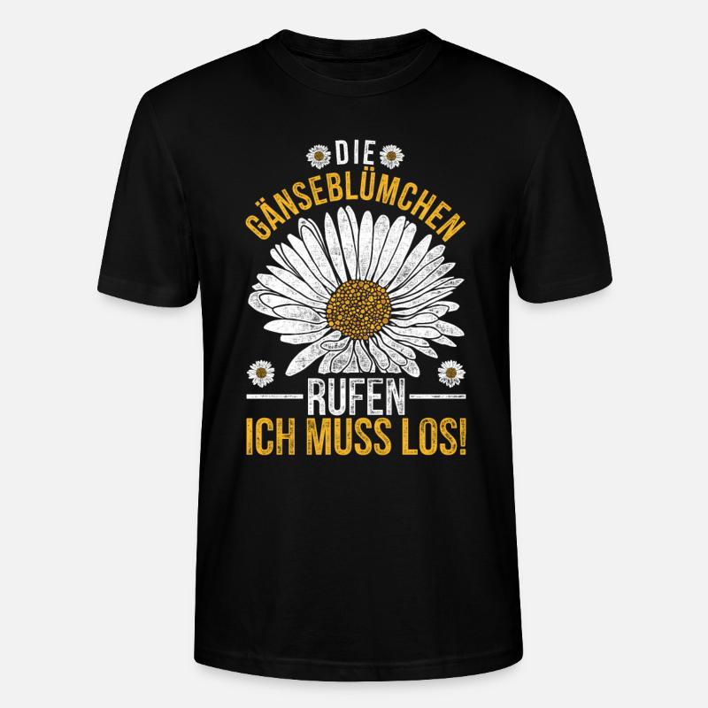 Gänseblümchen rufen Maßliebchen Blume - Stanley/Stella Unisex Bio-T-Shirt CRAFTER - Schwarz