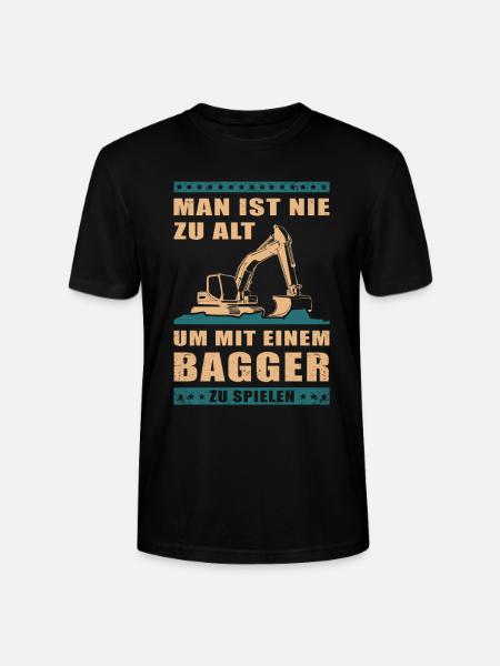Baggerfahrer Baggerführer Baggern Bagger Geschenk - Stanley/Stella Unisex Bio-T-Shirt CRAFTER - Schwarz