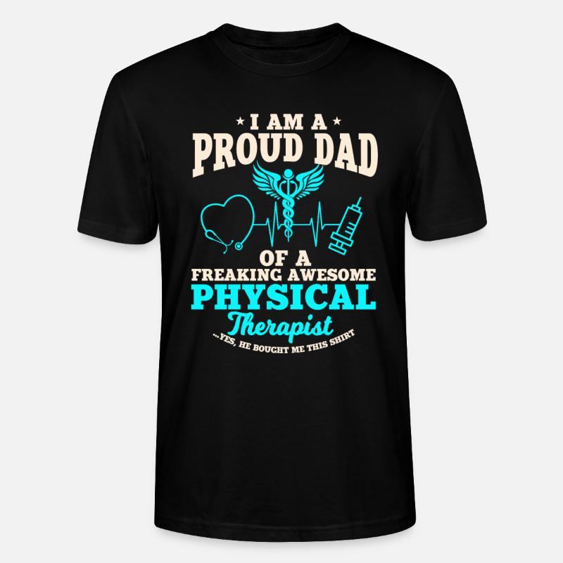 Papa eines Physiotherapeuten - Stanley/Stella Unisex Bio-T-Shirt CRAFTER - Schwarz