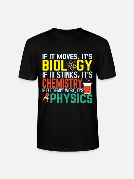 Biology Chemistry Physics - T-shirt bio CRAFTER Stanley Stella Unisexe - noir