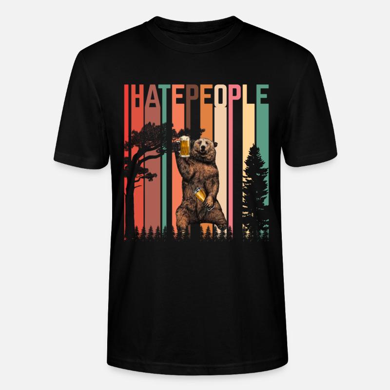 I Hate People - Stanley/Stella Unisex Bio-T-Shirt CRAFTER - Schwarz