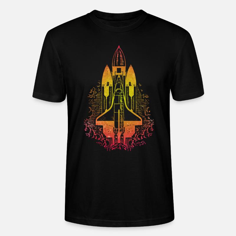 Navette spatiale vaisseau spatial - T-shirt bio CRAFTER Stanley Stella Unisexe - noir