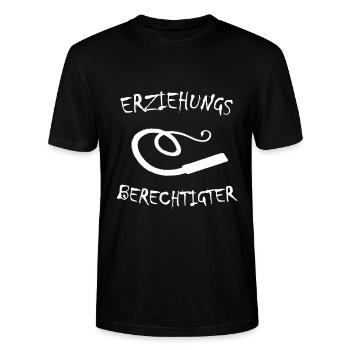 BDSM Knebel Fetisch Peitsche Erziehung Spruch - Stanley/Stella Unisex Bio-T-Shirt CRAFTER - Schwarz - Vorne - Alina (178cm) & Michal (187cm)