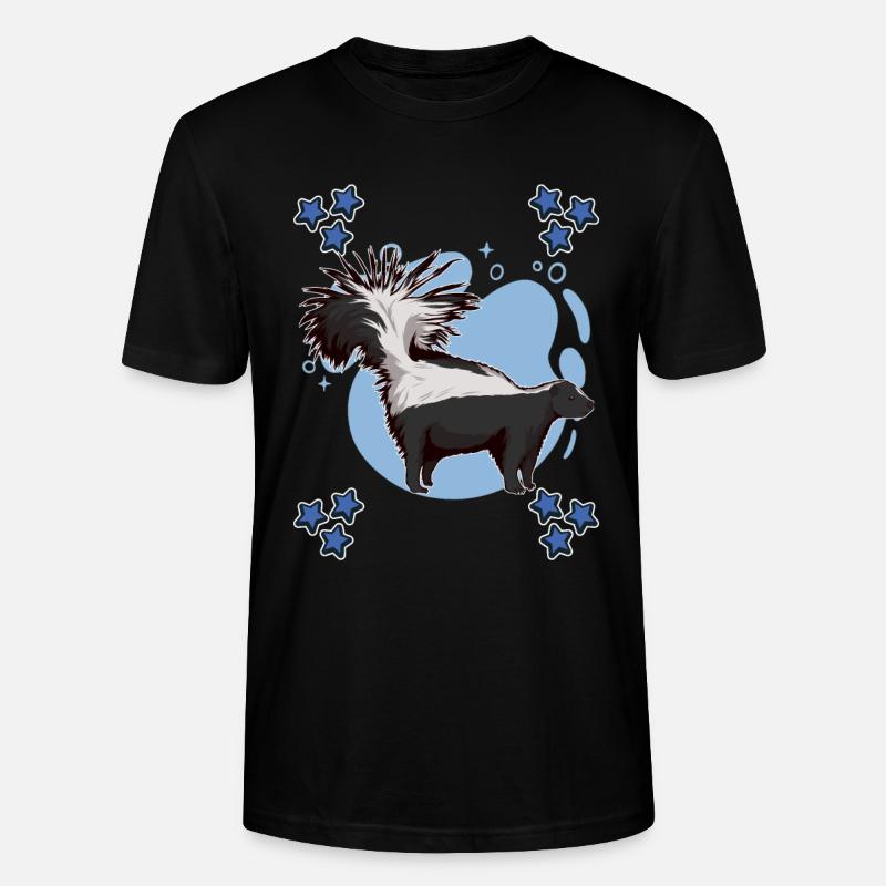 Stinktier Skunk Blue Design - Stanley/Stella Unisex Bio-T-Shirt CRAFTER - Schwarz