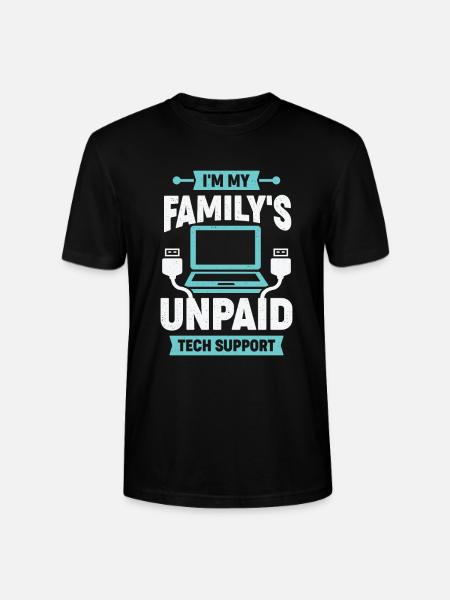 Funny Computer IT Support Personale Gave - Stanley Stella CRAFTER unisex økologisk-T-shirt - sort