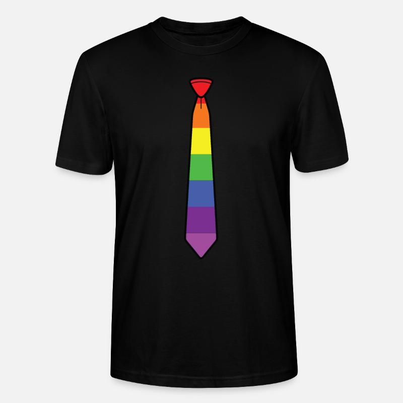 Krawatte Regenbogen Bunt Geschenk - Stanley/Stella Unisex Bio-T-Shirt CRAFTER - Schwarz