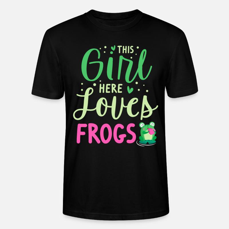 Frog Tshirt Toad Tadpole Tree Frog Frog - Stanley/Stella CRAFTER Unisex Organic T-Shirt - black