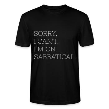 Sabbatjahr Geschenk Sabbatical Abschied - Stanley/Stella Unisex Bio-T-Shirt CRAFTER - Schwarz - Vorne - Alina (178cm) & Michal (187cm)