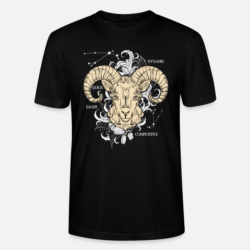 Sternzeichen Steinbock - Stanley/Stella Unisex Bio-T-Shirt CRAFTER - Schwarz