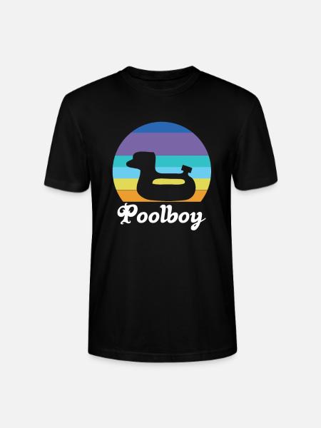 Poolboy Pool Lifeguard Swimming - Stanley/Stella CRAFTER Unisex Organic T-Shirt - black