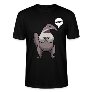 Sturer Ameisenbär - Stanley/Stella Unisex Bio-T-Shirt CRAFTER - Schwarz - Vorne - Alina (178cm) & Michal (187cm)