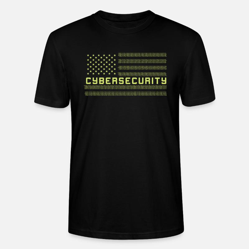 CYBERSECURITY Cybersecurity US Flag - Stanley/Stella Unisex Bio-T-Shirt CRAFTER - Schwarz