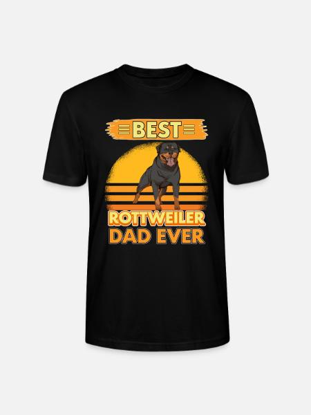 Rottweiler Best Rottweiler Dad Ever - Stanley/Stella CRAFTER Unisex Organic T-Shirt - black
