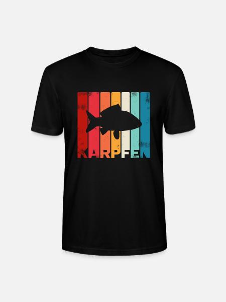Karpfen Karpfenangeln Retro - Stanley/Stella Unisex Bio-T-Shirt CRAFTER - Schwarz