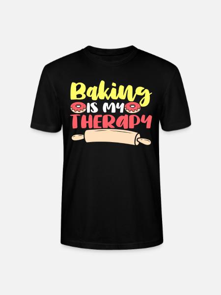 Baking Therapy Backen Beignets - T-shirt bio CRAFTER Stanley Stella Unisexe - noir