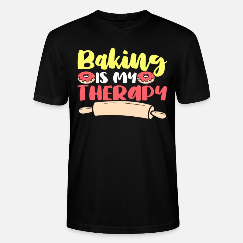 Baking Therapy Backen Beignets - T-shirt bio CRAFTER Stanley Stella Unisexe - noir