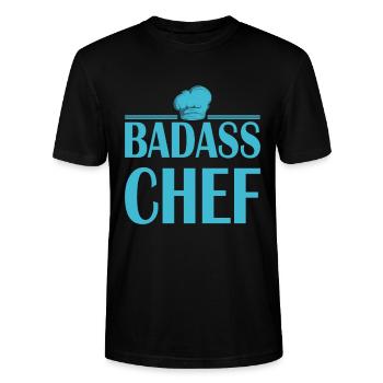 Cuisinier chef chef cuisinier amateur cadeau - T-shirt bio CRAFTER Stanley Stella Unisexe - noir - Devant - Alina (178cm) & Michal (187cm)