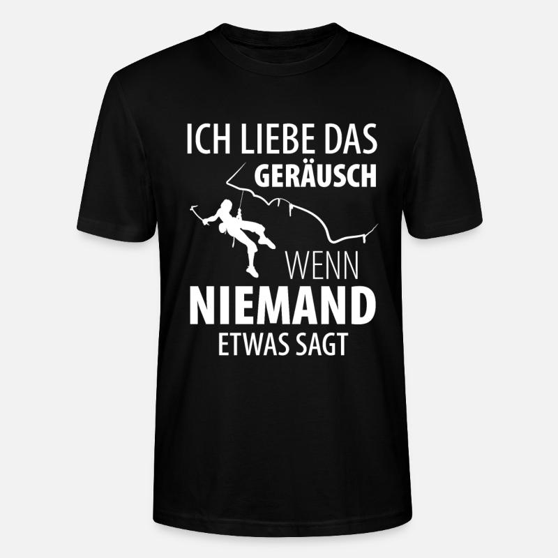 Eisklettern Eiskletterer Eispickel - Stanley/Stella Unisex Bio-T-Shirt CRAFTER - Schwarz