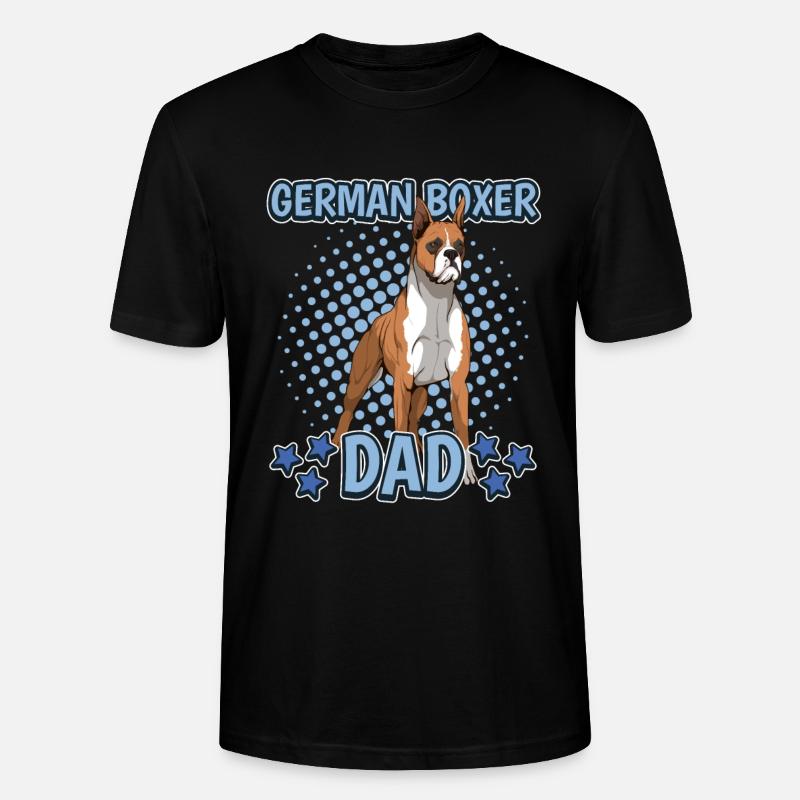 Boxer German Boxer Dad - Stanley/Stella Unisex Bio-T-Shirt CRAFTER - Schwarz