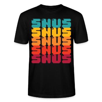 Snus Liebhaber Kautabak Nikotin - Stanley/Stella Unisex Bio-T-Shirt CRAFTER - Schwarz - Vorne - Alina (178cm) & Michal (187cm)