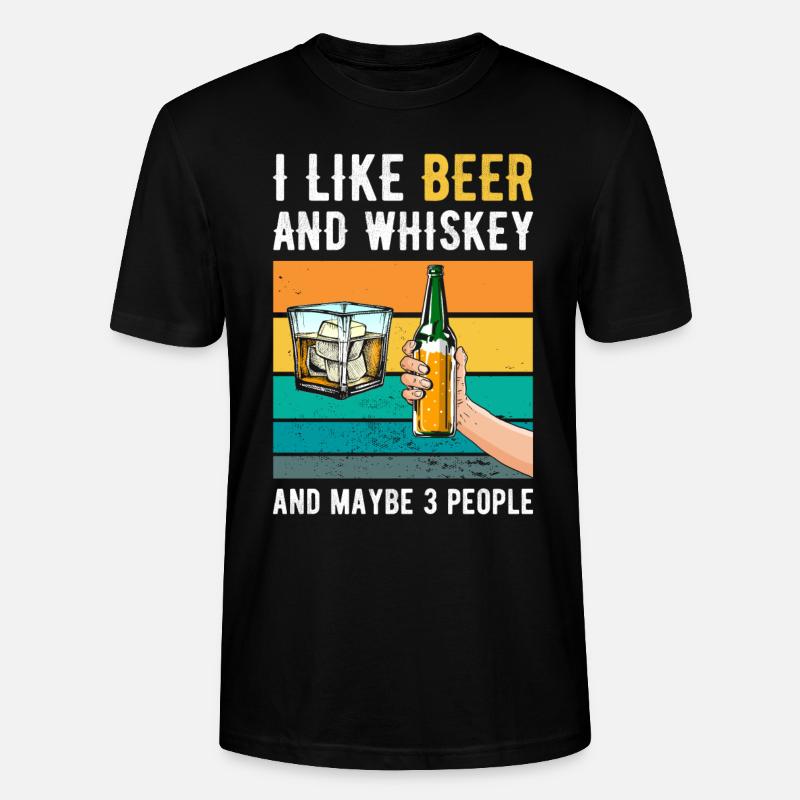 Whiskey - Stanley/Stella Unisex Bio-T-Shirt CRAFTER - Schwarz