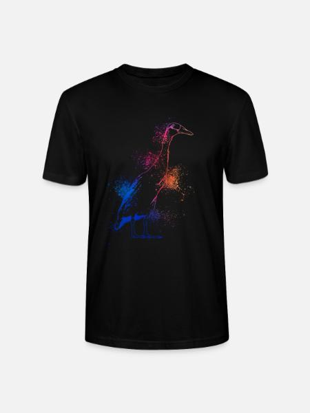 Farbenfrohe Laufente - Stanley/Stella Unisex Bio-T-Shirt CRAFTER - Schwarz