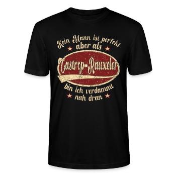 Castrop-rauxel Retro der perfekte Castrop-rauxeler - Stanley/Stella Unisex Bio-T-Shirt CRAFTER - Schwarz - Vorne - Alina (178cm) & Michal (187cm)