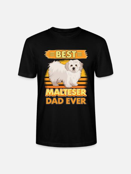 Malteser Best Malteser Dad Ever - Stanley/Stella CRAFTER Unisex Organic T-Shirt - black