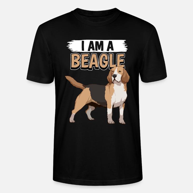 Beagle I Am A Beagle - Stanley/Stella Unisex Bio-T-Shirt CRAFTER - Schwarz