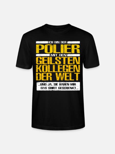 Polier Baustelle Beruf T-Shirt Geschenkidee - Stanley/Stella Unisex Bio-T-Shirt CRAFTER - Schwarz