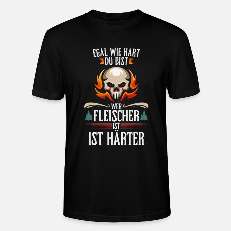 Fleischer Fleisch - Stanley/Stella Unisex Bio-T-Shirt CRAFTER - Schwarz