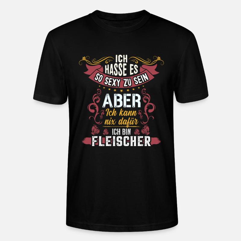 Fleischer Fleisch - Stanley/Stella Unisex Bio-T-Shirt CRAFTER - Schwarz