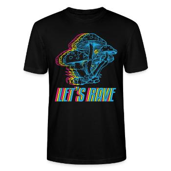 Let´s Rave - Stanley/Stella Unisex Bio-T-Shirt CRAFTER - Schwarz - Vorne - Alina (178cm) & Michal (187cm)