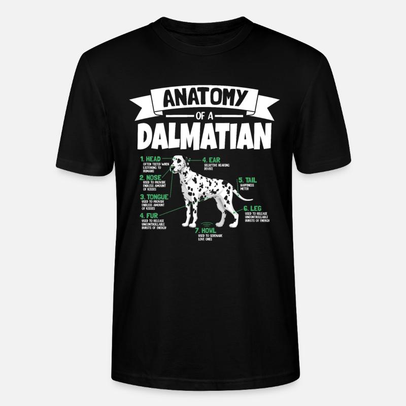Anatomie von einem Dalmatiner - Stanley/Stella Unisex Bio-T-Shirt CRAFTER - Schwarz