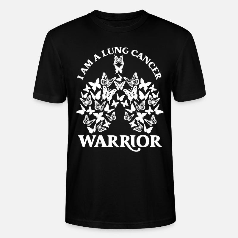 Lungenkrebs-Überlebender Ich bin ein Lungenkrebs-Krieger - Stanley/Stella Unisex Bio-T-Shirt CRAFTER - Schwarz