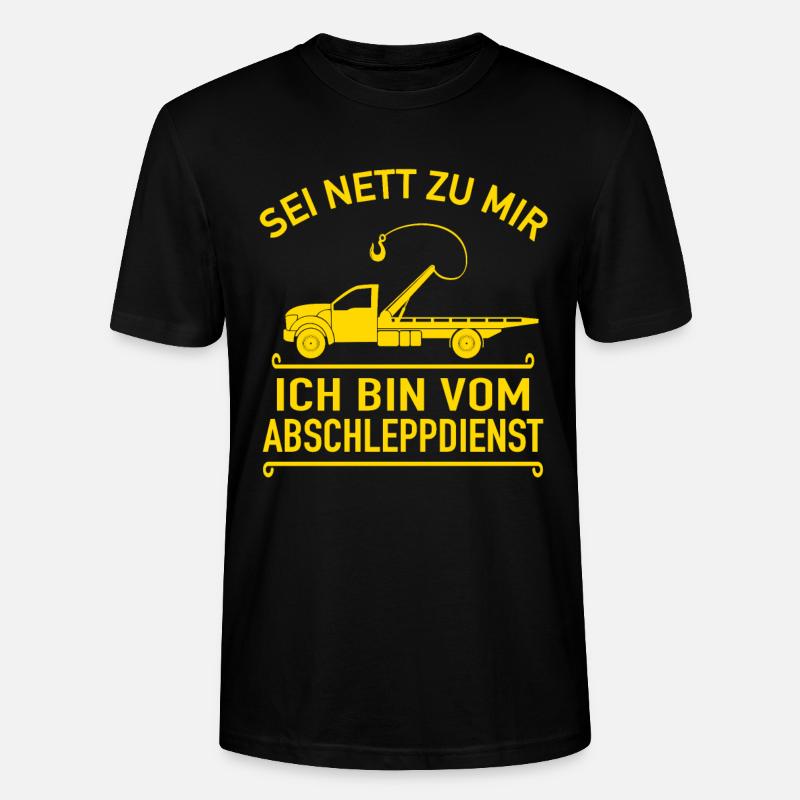 Auto Abschleppdienst Abschleppservice Abschlepper - Stanley/Stella Unisex Bio-T-Shirt CRAFTER - Schwarz