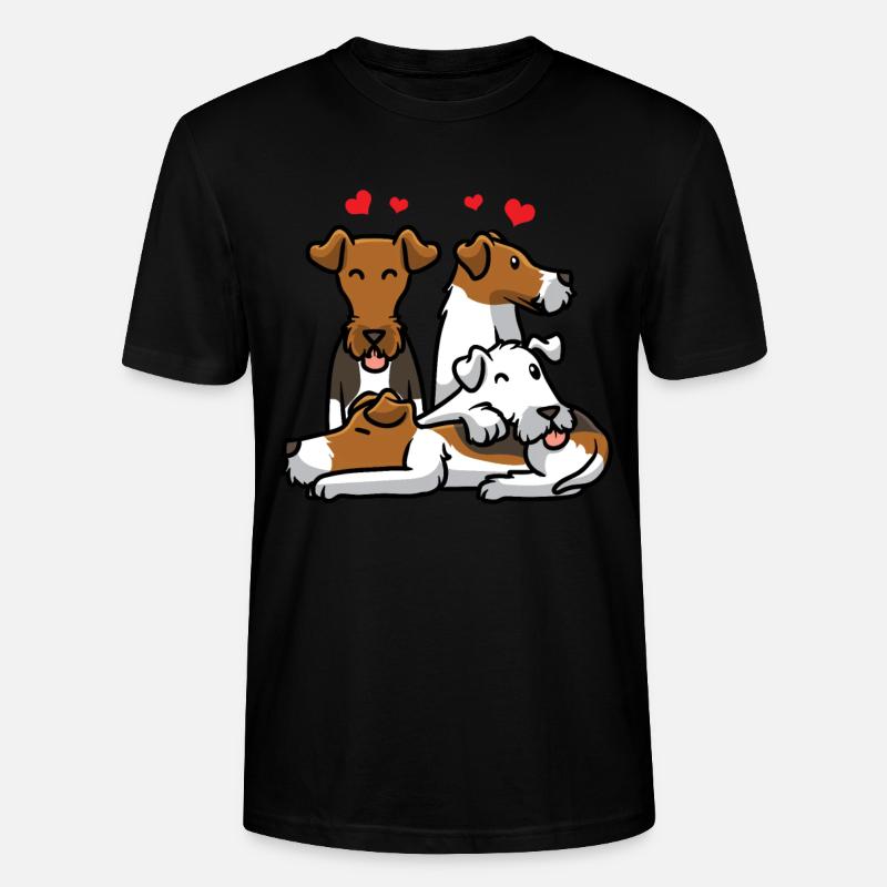 Foxterrier Drahthaar - Stanley/Stella Unisex Bio-T-Shirt CRAFTER - Schwarz