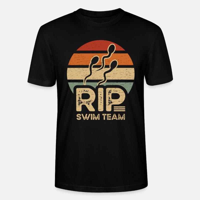 Vasectomie drôle RIP swim team - T-shirt bio CRAFTER Stanley Stella Unisexe - noir